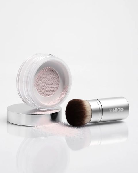 Розовая финишная пудра для лица UNICO Setting&Finishing Powder Pink Aura с SPF13/PA+++, 10 г 1103 фото