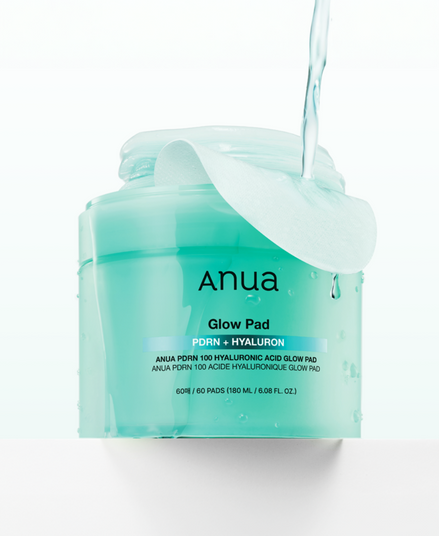 Увлажняющие педы с гиалуроновой кислотой и PDRN, ANUA PDRN 100 Hyaluronic Acid Glow Pad, 180 мл (60 шт) 2085 фото