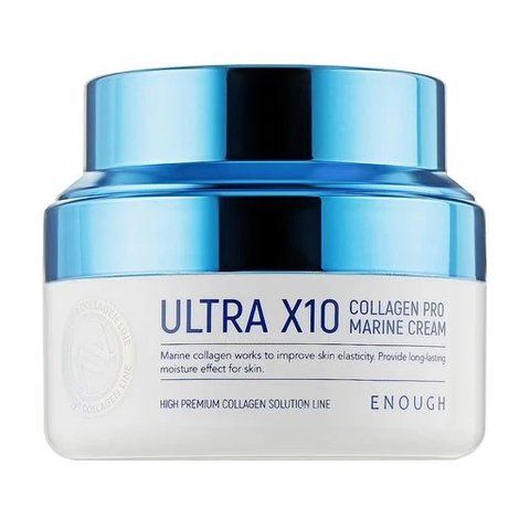 Зволожувальний крем для обличчя Enough Ultra X10 Collagen Pro Marine Cream з колагеном, 50 мл 0603 фото