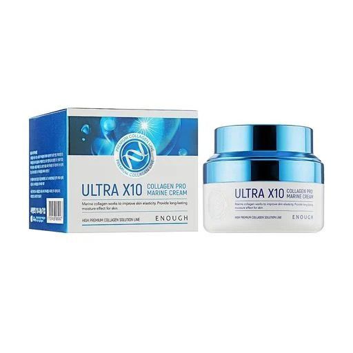 Зволожувальний крем для обличчя Enough Ultra X10 Collagen Pro Marine Cream з колагеном, 50 мл 0603 фото