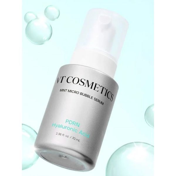 Освіжаюча сироватка з PDRN та гіалуроновою кислотою VT Cosmetics PDRN Hyaluronic Mint Micro Bubble Serum, 70 мл 3724 фото