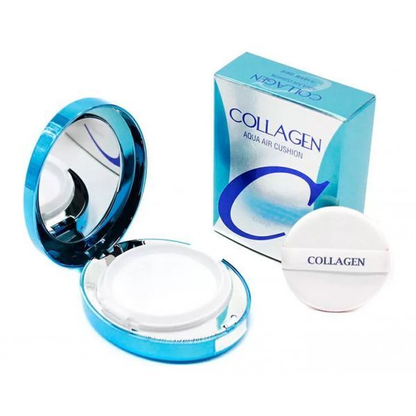Увлажняющий кушон для лица Enough Collagen Aqua Air Cushion с коллагеном, 13 Light Beige, 15 г 9200 фото