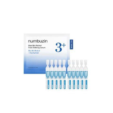 Набор сывороток с ниацинамидом и пептидами Numbuzin No.3 Blue Bio-Retinol Pore Refining Serum, 1.3 мл*10 шт 5617 фото