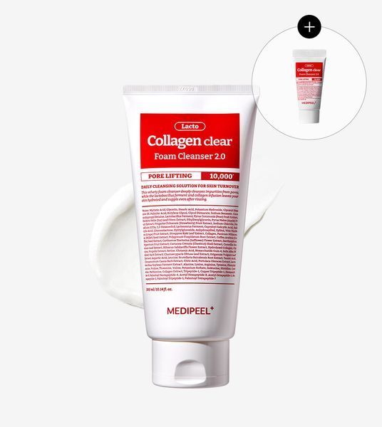 Очищающая пенка для умывания с коллагеном Medi-Peel Red Lacto Collagen Clear Foam Cleanser 2.0, 300 мл 2095 фото