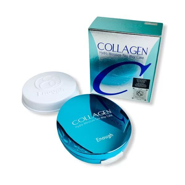Увлажняющая коллагеновая пудра для лица Enough Collagen Hydro Moisture Two Way Cake SPF 25 PA++ тон 21, со сменным блоком, 26 г 9300 фото
