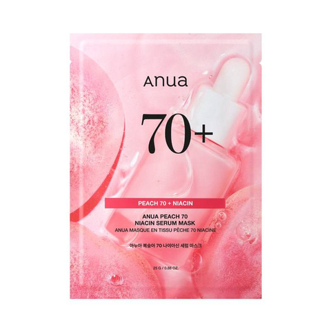 Осветительная маска с персиком и ниацинамидом Anua Peach 70 Niacin Serum Mask, 25 г 2139 фото