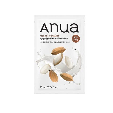 Тканевая маска для интенсивного питания и восстановления кожи Anua Rice 70 Intensive Moisturizing Milk Mask, 25 мл 2140 фото