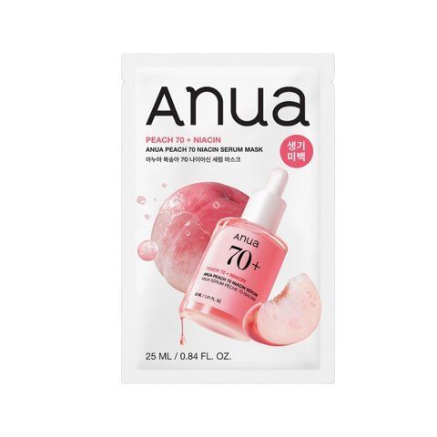 Тканевая маска-сыворотка с экстрактом персика и ниацинамидом Anua Peach Niacin Serum Mask, 25 мл 2141 фото