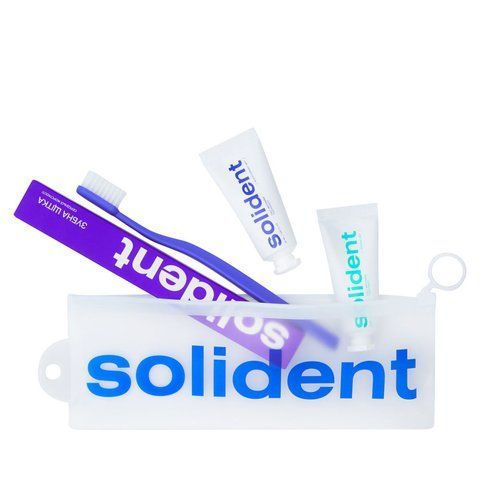 Набір для подорожей Solident Travel Kit Blackcurrant / Mint, 4 шт 7829 фото