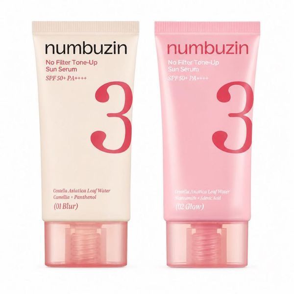 Тонуюча сонцезахисна сироватка для обличчя Numbuzin No.3 No Filter Tone-Up Sun Serum 01 Blur, 50 мл 5620 фото