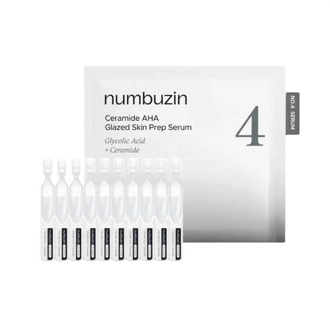 Набор сывороток с керамидами и кислотами Numbuzin No.4 Ceramide AHA Glazed Skin Prep Serum, 1.3мл*10шт 5618 фото