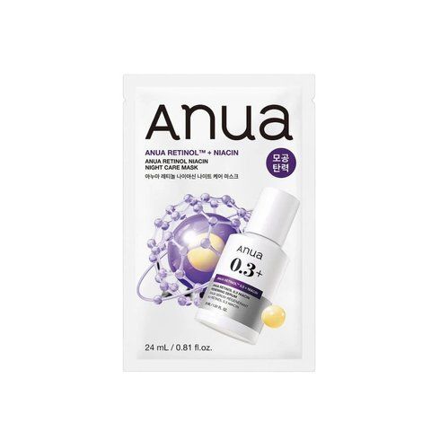 Ночная тканевая маска с ретинолом и ниацинамидом Anua Retinol Niacin Night Care Mask, 24 мл 2146 фото