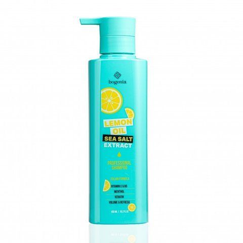 Шампунь для волосся з екстрактом морської солі та олією лимона Bogenia Lemon Oil Sea Salt Extract Shampoo, 450 мл 0530 фото
