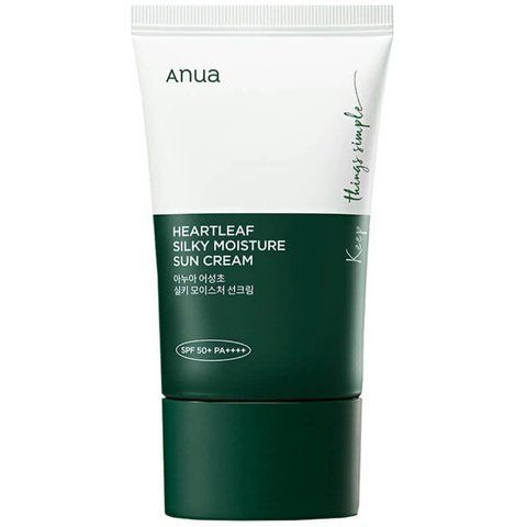 Солнцезащитный крем для лица Anua Heartleaf Silky Moisture Sun Cream SPF 50+ PA++++, 50 мл 2060 фото