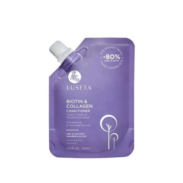 Набір для тонкого та ламкого волосся з косметичкою Luseta Beauty Biotin-Collagen Jet-Set Hair Strengthen Kit 6091 фото