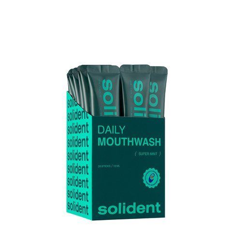 Набір ополіскувачів для ротової порожнини Solident Super mint / суперм'ята, 20 шт (10 мл) 7839 фото