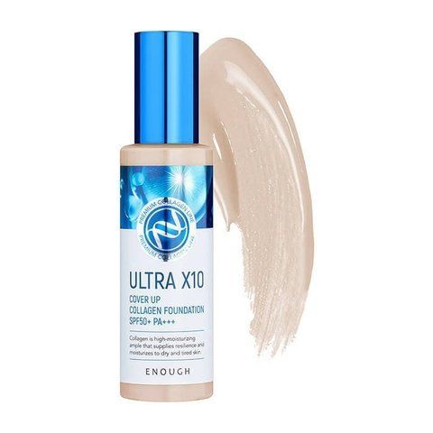 Тональний крем для обличчя Enough Ultra X10 Cover Up Collagen Foundation SPF 50+ PA +++, 21, 100 мл 9124 фото