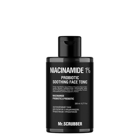 Заспокійливий тонік для обличчя Mr.SCRUBBER Niacinamide 1% з ніацинамідом, пробіотиком і пребіотиком, 200 мл 0113 фото