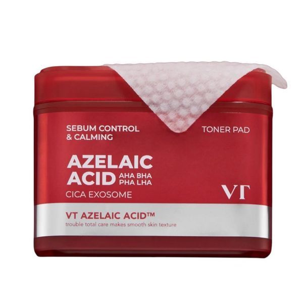 Тонер-педы с азелаиновой кислотой VT Cosmetics Azelaic Care Toner Pad, 180 мл (60 шт) 3741 фото