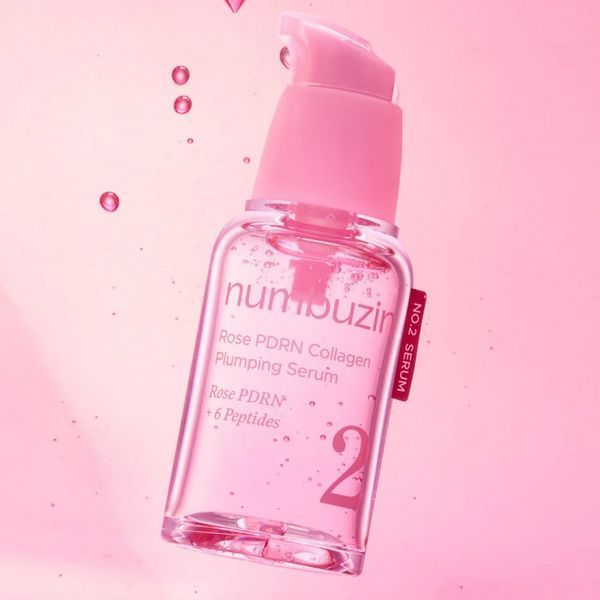 Антивікова інтенсивна сироватка-желе Numbuzin No.2 Rose PDRN Collagen Plumping Serum, 30 мл 5607 фото