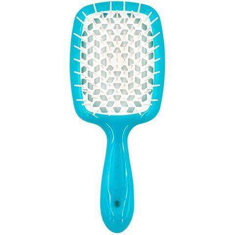 Гребінець для волосся Janeke Superbrush The Original (бірюза з білим) 1204 фото