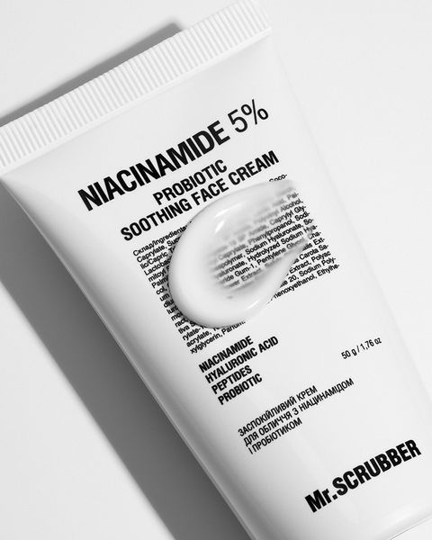 Заспокійливий крем для обличчя Mr.SCRUBBER Niacinamide 5% з ніацинамідом і пробіотиком, 50 г 0115 фото
