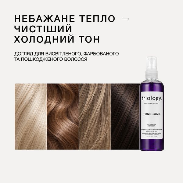 Незмивний спрей для захисту тону та відновлення волосся Triology. TONEBOND, 150 мл 6623 фото