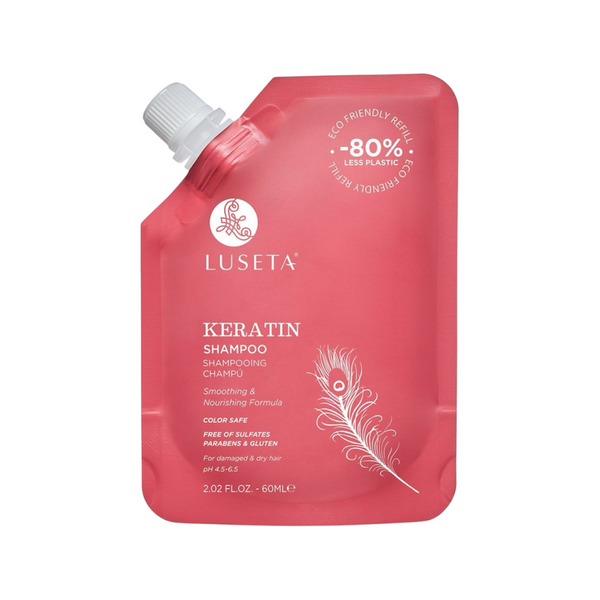 Набор для повреждённых волос с косметичкой Luseta Beauty Keratin Jet-Set Hair Smooth Kit 6092 фото
