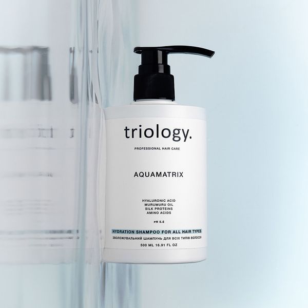 Увлажняющий шампунь для всех типов волос Triology. Aquamatrix, 500 мл 6602 фото