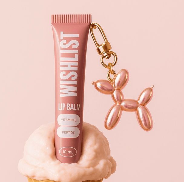 Бальзам-блиск для губ WiSHLiST Lip Gloss Balm Sweet Candy + іграшка-брелок, 10 мл 8203 фото