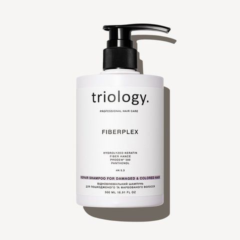 Відновлювальний шампунь для пошкодженого та фарбованого волосся Triology. Fiberplex, 500 мл 6604 фото