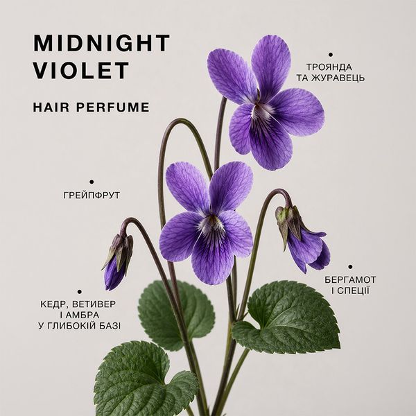 Парфумована вода для волосся Triology. Midnight Violet, 30 мл 6629 фото