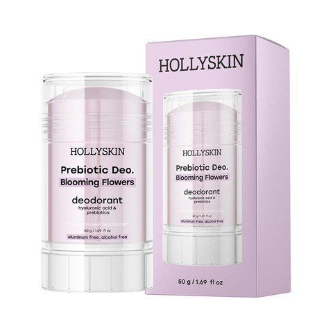 Парфумований дезодорант з гіалуроновою кислотою і пребіотиками HOLLYSKIN Prebiotic Deo. Blooming Flowers, 50 г 0080 фото