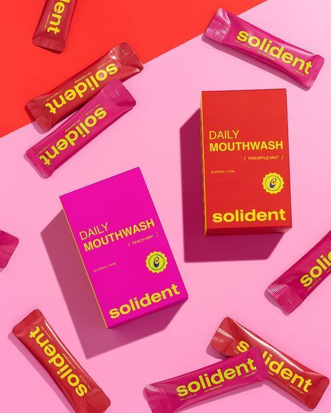 Набір ополіскувачів для ротової порожнини Solident Peach mint / персик-м'ята, 20 шт (10 мл) 7818 фото